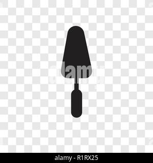 Trowel vector icon isolated on transparent background, Trowel transparency logo concept Stock Vector