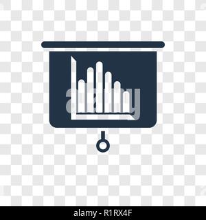 Presentation vector icon isolated on transparent background, Presentation transparency logo concept Stock Vector