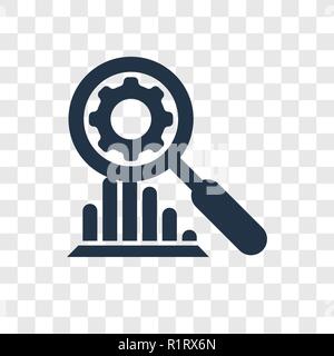 Analytics vector icon isolated on transparent background, Analytics transparency logo concept Stock Vector