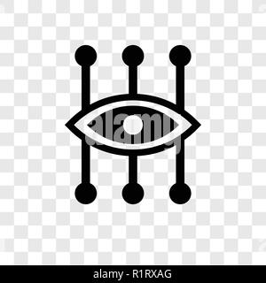Bionic contact lens vector icon isolated on transparent background, Bionic contact lens transparency logo concept Stock Vector