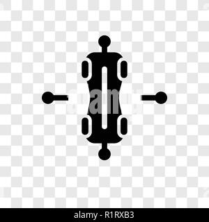 Skateboard vector icon isolated on transparent background, Skateboard transparency logo concept Stock Vector