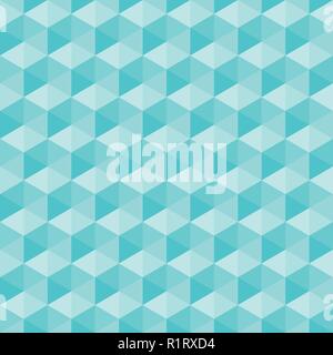 Blue, cyan triangle, pattern Seamless vector design Abstract Stock Vector