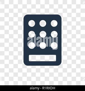 Keypad vector icon isolated on transparent background, Keypad transparency logo concept Stock Vector