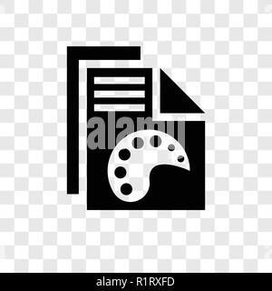 File vector icon isolated on transparent background, File transparency logo concept Stock Vector