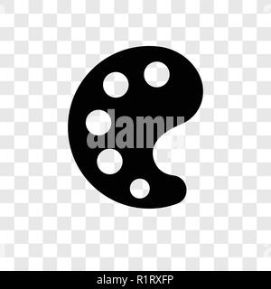 Paint Palette vector icon isolated on transparent background, Paint Palette transparency logo concept Stock Vector