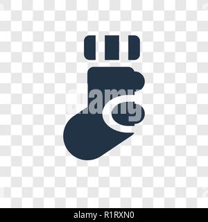 Socks vector icon isolated on transparent background, Socks transparency logo concept Stock Vector