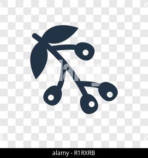 Berries vector icon isolated on transparent background, Berries transparency logo concept Stock Vector