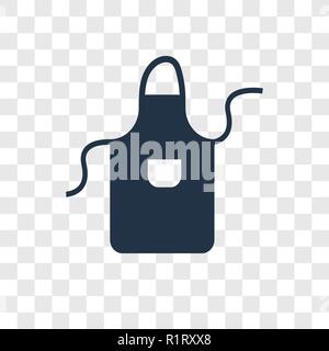 Apron vector icon isolated on transparent background, Apron transparency logo concept Stock Vector