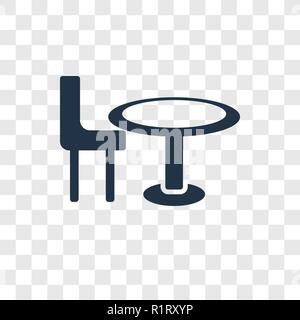 Table vector icon isolated on transparent background, Table transparency logo concept Stock Vector