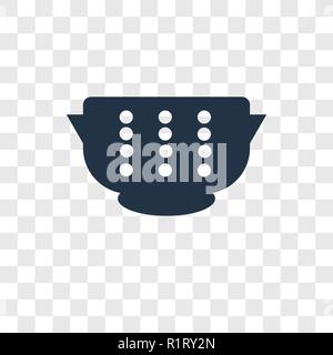 Strainer vector icon isolated on transparent background, Strainer transparency logo concept Stock Vector