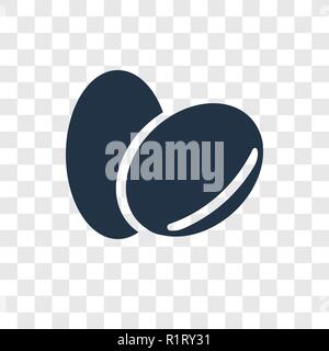 Eggs vector icon isolated on transparent background, Eggs transparency logo concept Stock Vector