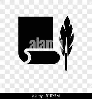 Papyrus vector icon isolated on transparent background, Papyrus transparency logo concept Stock Vector