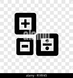 Maths vector icon isolated on transparent background, Maths transparency logo concept Stock Vector