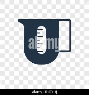 Measuring cup vector icon isolated on transparent background, Measuring cup transparency logo concept Stock Vector
