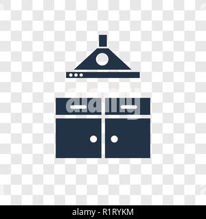 Extractor hood vector icon isolated on transparent background, Extractor hood transparency logo concept Stock Vector