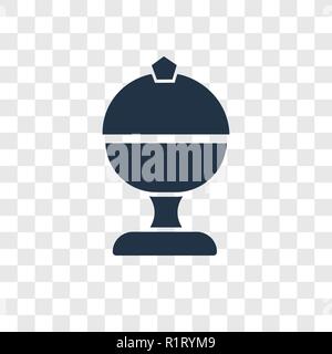 Platter vector icon isolated on transparent background, Platter transparency logo concept Stock Vector