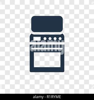 Oven vector icon isolated on transparent background, Oven transparency logo concept Stock Vector