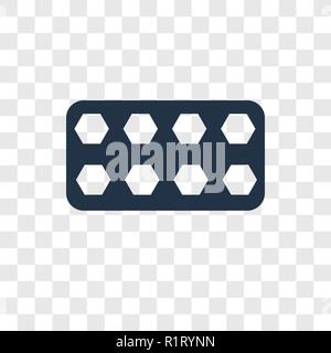Ice cube tray vector icon isolated on transparent background, Ice cube tray transparency logo concept Stock Vector