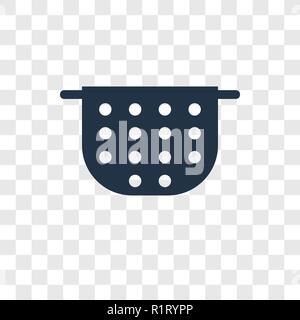 Strainer vector icon isolated on transparent background, Strainer transparency logo concept Stock Vector