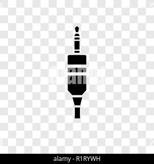 Audio jack vector icon isolated on transparent background, Audio jack transparency logo concept Stock Vector