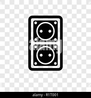 Socket vector icon isolated on transparent background, Socket transparency logo concept Stock Vector