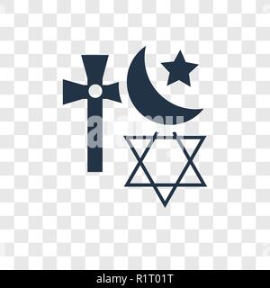 Religion vector icon isolated on transparent background, Religion transparency logo concept Stock Vector