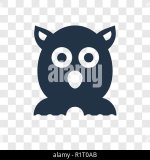 Furby toy vector icon isolated on transparent background, Furby toy transparency logo concept Stock Vector