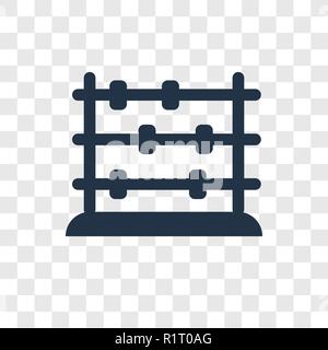 Abacus toy vector icon isolated on transparent background, Abacus toy transparency logo concept Stock Vector