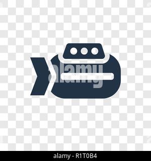 Submarine toy vector icon isolated on transparent background, Submarine toy transparency logo concept Stock Vector