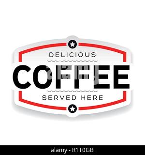 Coffee label vintage sign Stock Vector