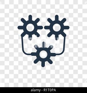 Process vector icon isolated on transparent background, Process transparency logo concept Stock Vector