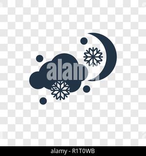 Snow vector icon isolated on transparent background, Snow transparency logo concept Stock Vector
