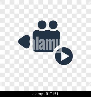 Play button vector icon isolated on transparent background, Play button transparency logo concept Stock Vector