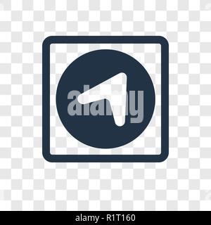 Navigation vector icon isolated on transparent background, Navigation transparency logo concept Stock Vector