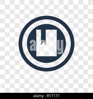 Bookmark vector icon isolated on transparent background, Bookmark transparency logo concept Stock Vector