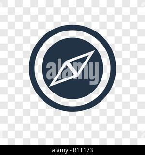 Navigation vector icon isolated on transparent background, Navigation transparency logo concept Stock Vector