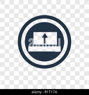 Upload vector icon isolated on transparent background, Upload transparency logo concept Stock Vector