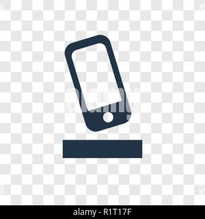 Smartphone vector icon isolated on transparent background, Smartphone transparency logo concept Stock Vector