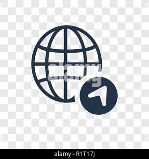 Navigation vector icon isolated on transparent background, Navigation transparency logo concept Stock Vector