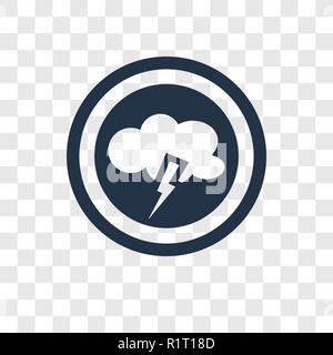 Lightining vector icon isolated on transparent background, Lightining transparency logo concept Stock Vector