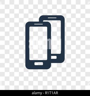 Smartphone vector icon isolated on transparent background, Smartphone transparency logo concept Stock Vector