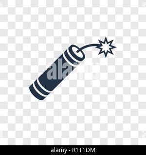 Dynamite vector icon isolated on transparent background, Dynamite transparency logo concept Stock Vector