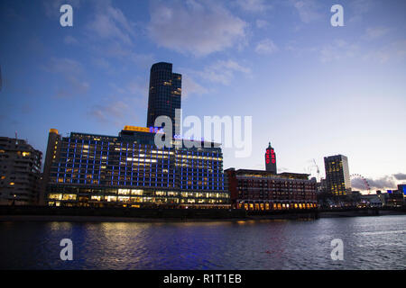 LONDON, UK - MAY 20, 2017. London cityscape across the River Thames with a view of Sea Containers House Building on the Southbank, London, England, UK Stock Photo