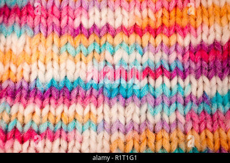 Colorful melange knitted background Stock Photo