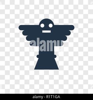 Totem vector icon isolated on transparent background, Totem transparency logo concept Stock Vector