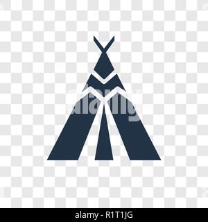 Tipi vector icon isolated on transparent background, Tipi transparency logo concept Stock Vector