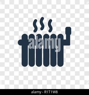 Heater vector icon isolated on transparent background, Heater transparency logo concept Stock Vector
