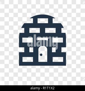 Igloo vector icon isolated on transparent background, Igloo transparency logo concept Stock Vector