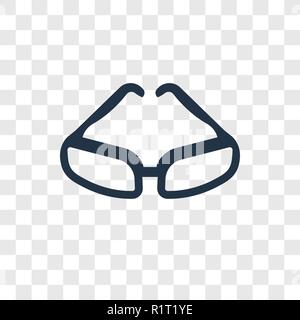 Reading eyeglasses vector icon isolated on transparent background, Reading eyeglasses transparency logo concept Stock Vector