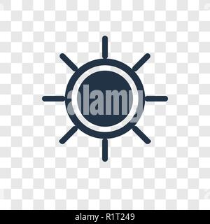 Sun vector icon isolated on transparent background, Sun transparency logo concept Stock Vector